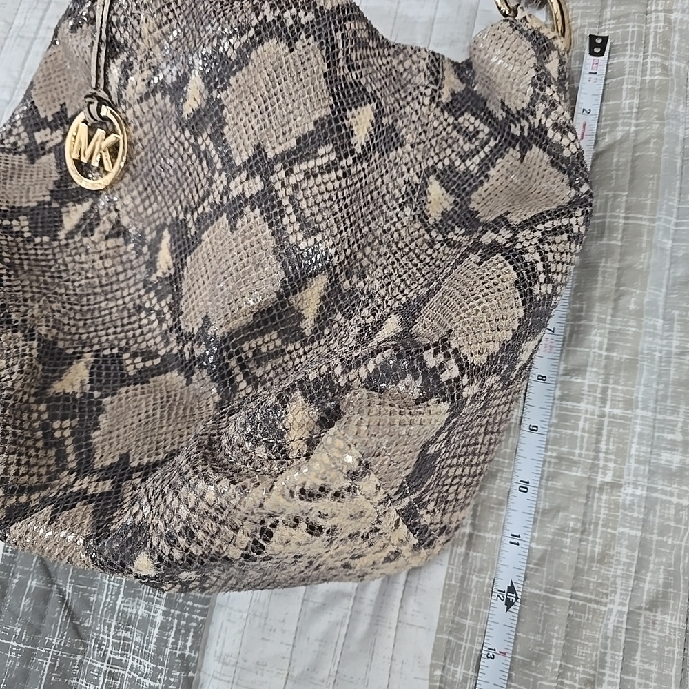 Michael Kors python print hobo bag, featuring gol… - image 9